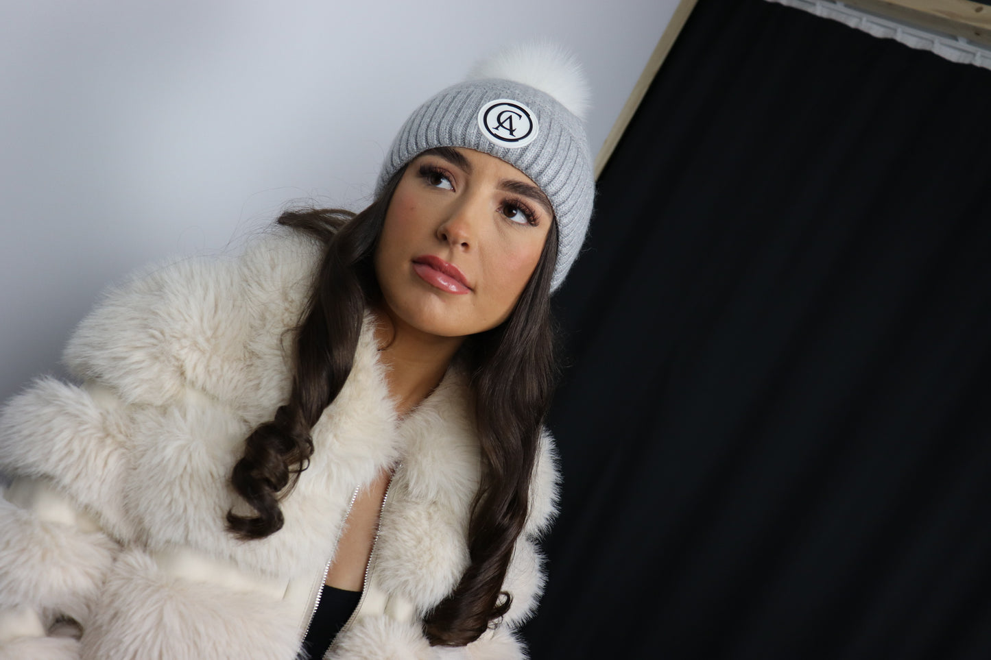 Grey Carl Anthony Winter Cashmere Hat