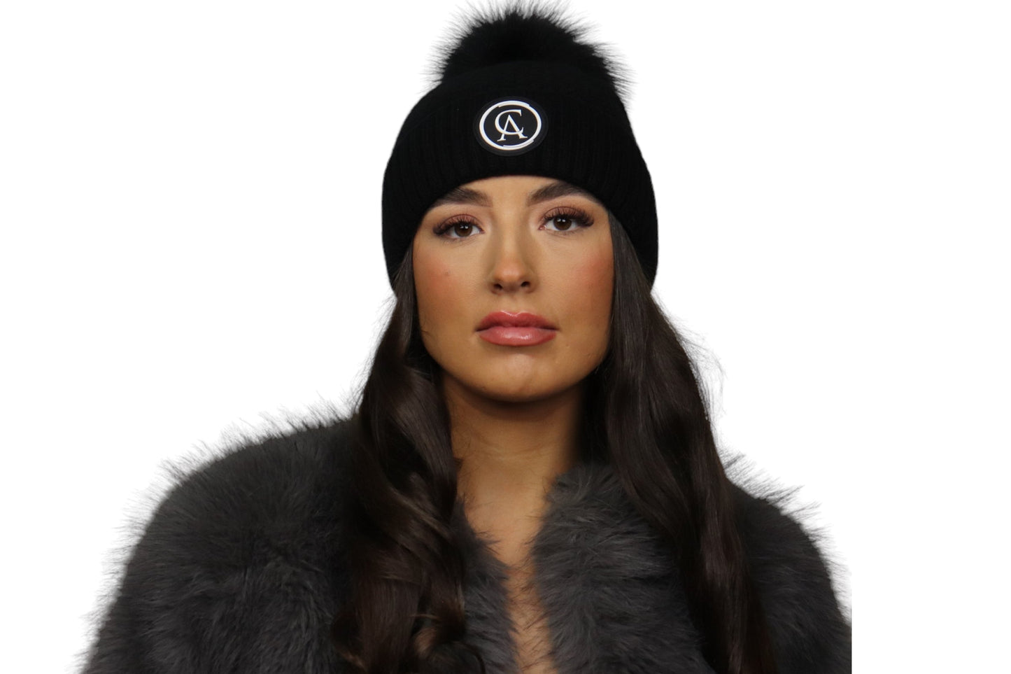 Black Carl Anthony Winter Cashmere Hat