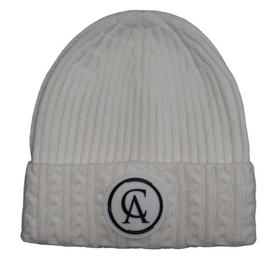 White Carl Anthony Winter Beanie